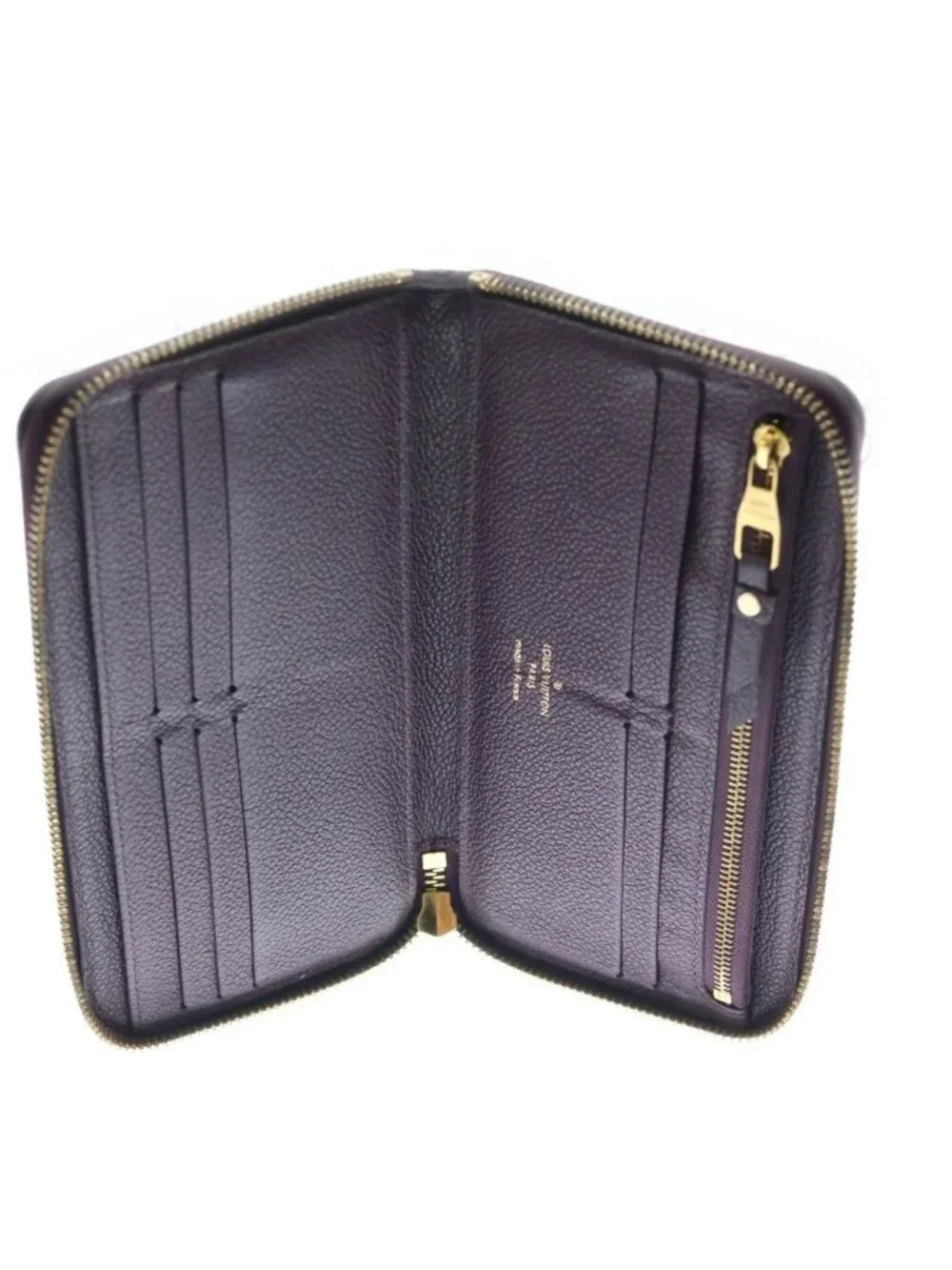 Louis Vuitton Nogram Empreinte Portefeuille Secret Wallet Zip Around Leather